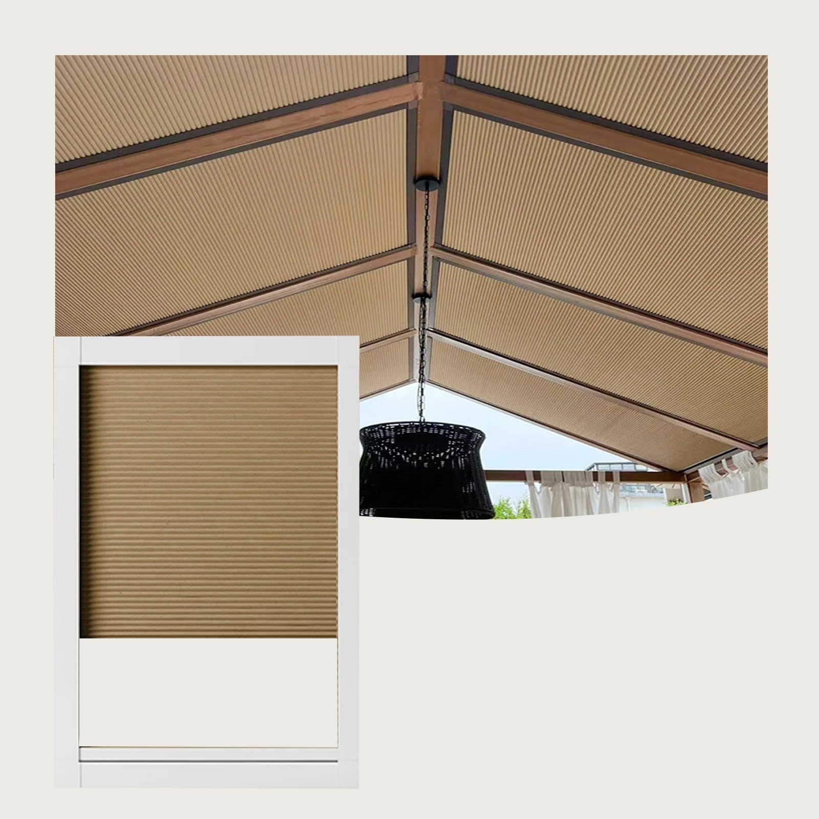 Stores Puits Lumière Commande Manuelle, Stores Occultants Intégraux Fenêtres Toit Véranda, Protection Anti-UV pour Puits Lumière Coulissants