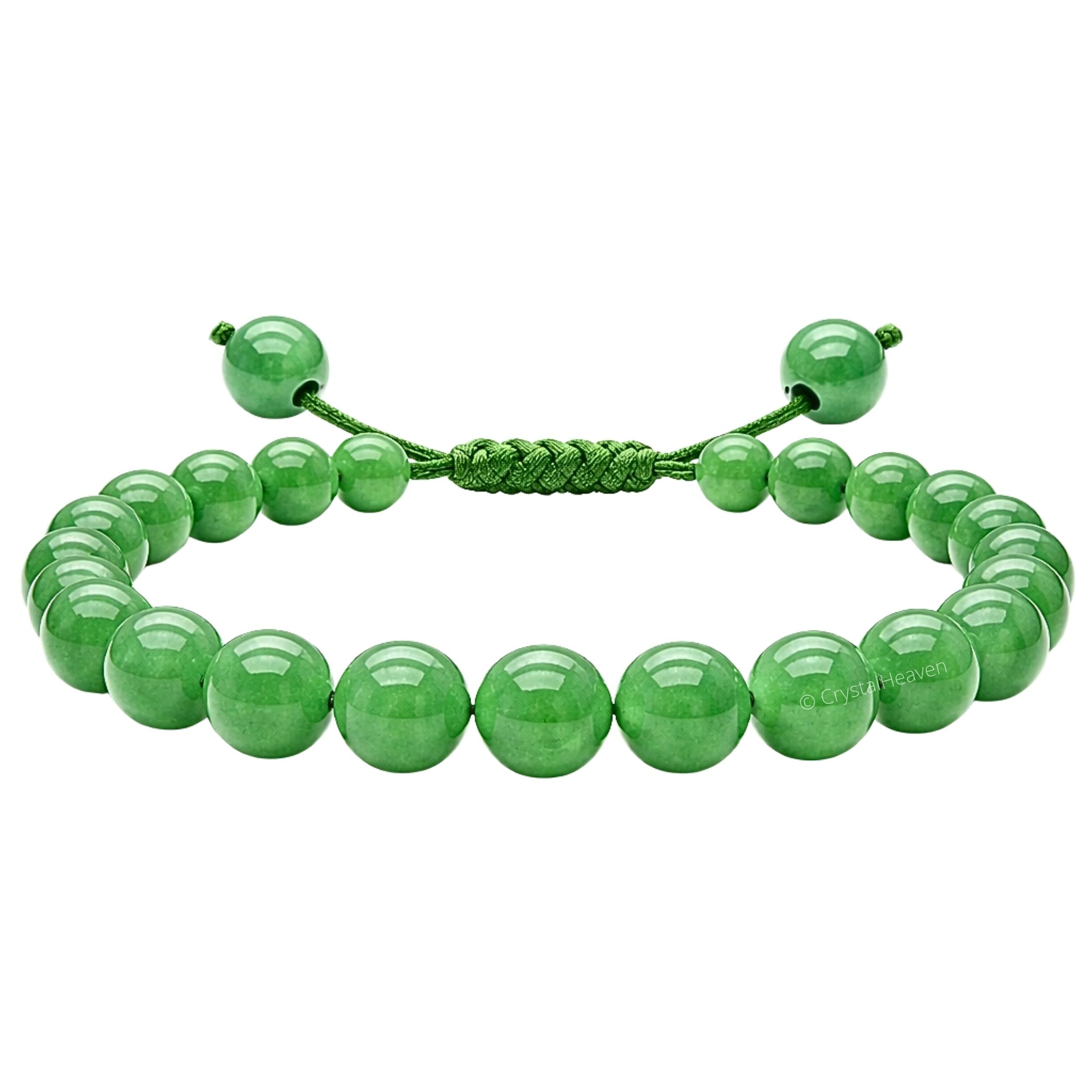 Crystal Heaven Green Aventurine Bracelet for Women Men Natural Healing - AAA Grade Original Healing Gemstone Adjustable Bracelet for Yoga Reiki Meditation Feng Shui