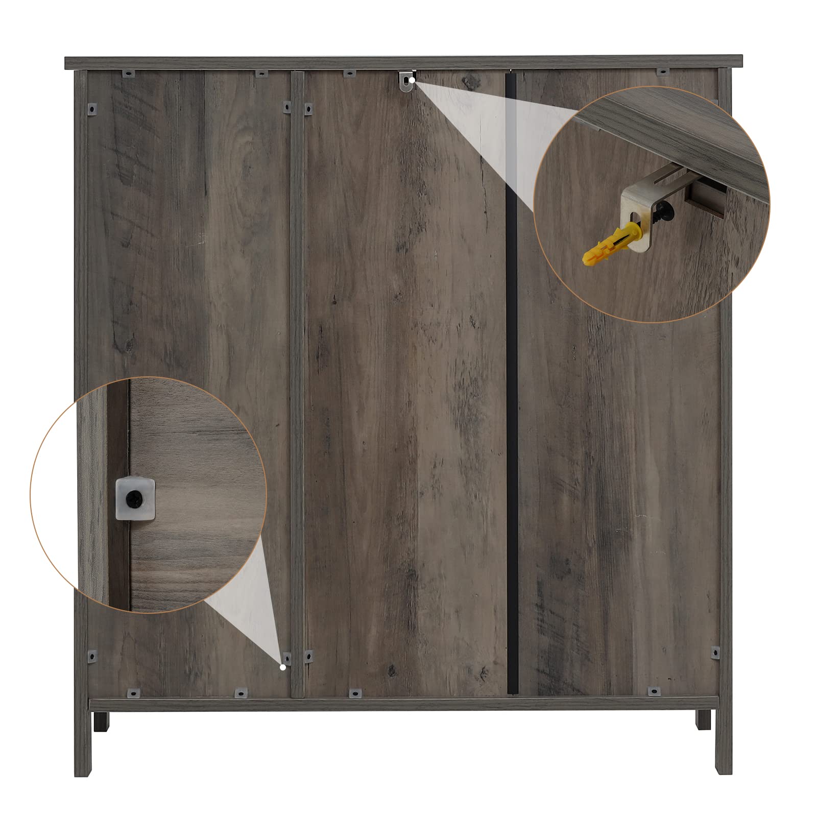 WEENFON Storage with Doors and Shelves, Floor Storage