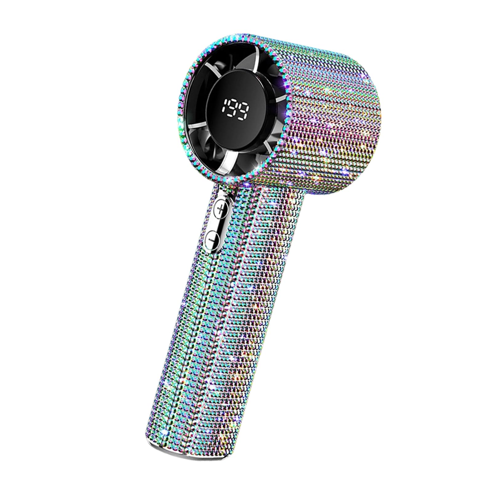 NMFLAB Portable Handheld Fan 199 Speed Small Cooling Quiet with Digital Display USB Rechargeable Usb Rechargeable for Outdoor
