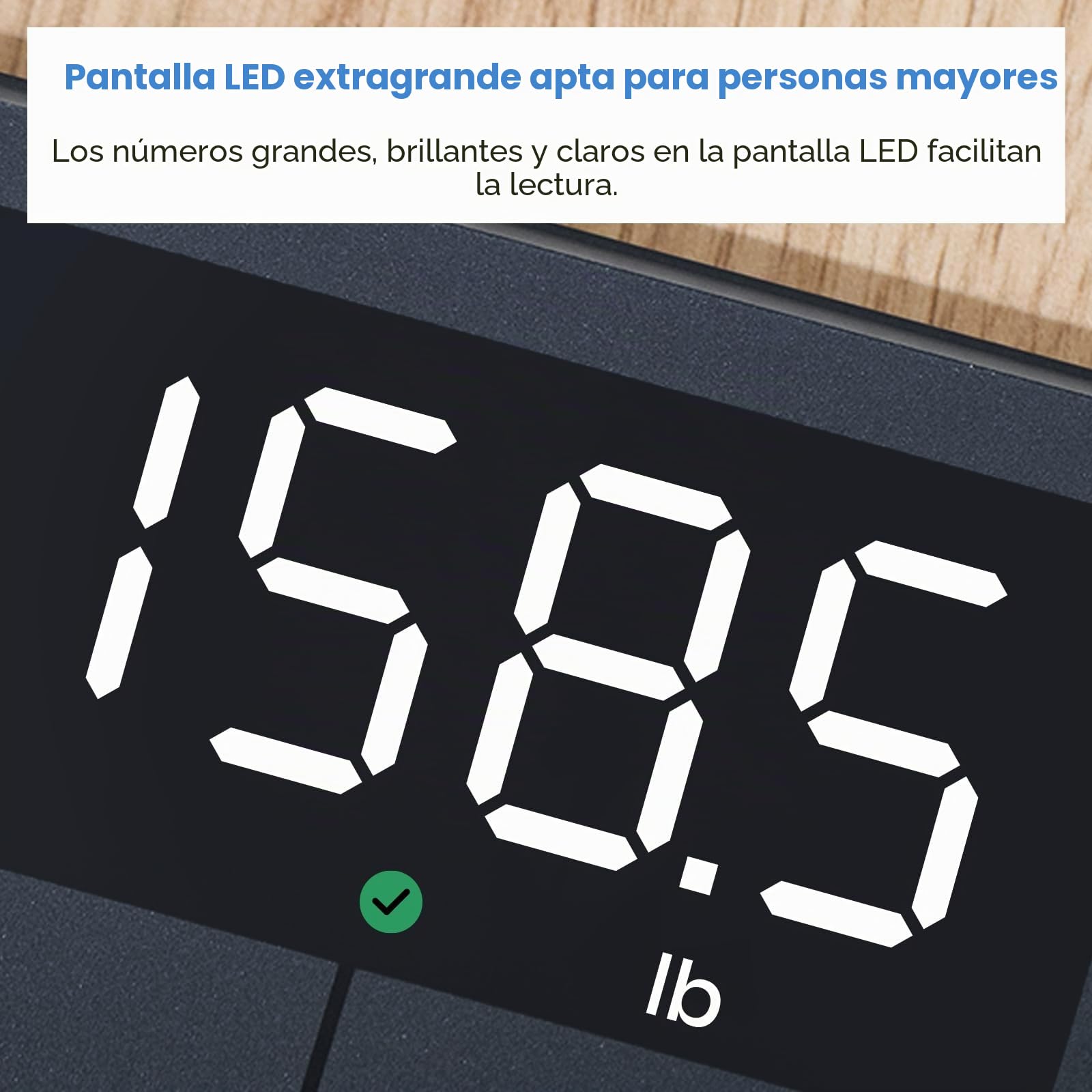 Etekcity Báscula para peso corporal, báscula digital de baño para personas, más precisa de 0.04 libras, pantalla LED brillante y números transparentes grandes, calidad mejorada para uso doméstico