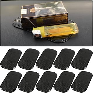 Car Dashboard Non Slip Mat, 10 Pcs Anti-Slide Sticky Pads for Auto Dashboard, Dash Grip Pad with Strong Adhesive, Heat Resistant Mats for Cell Phone Keys Sunglasses Coins, Vehicle Dash Accessories