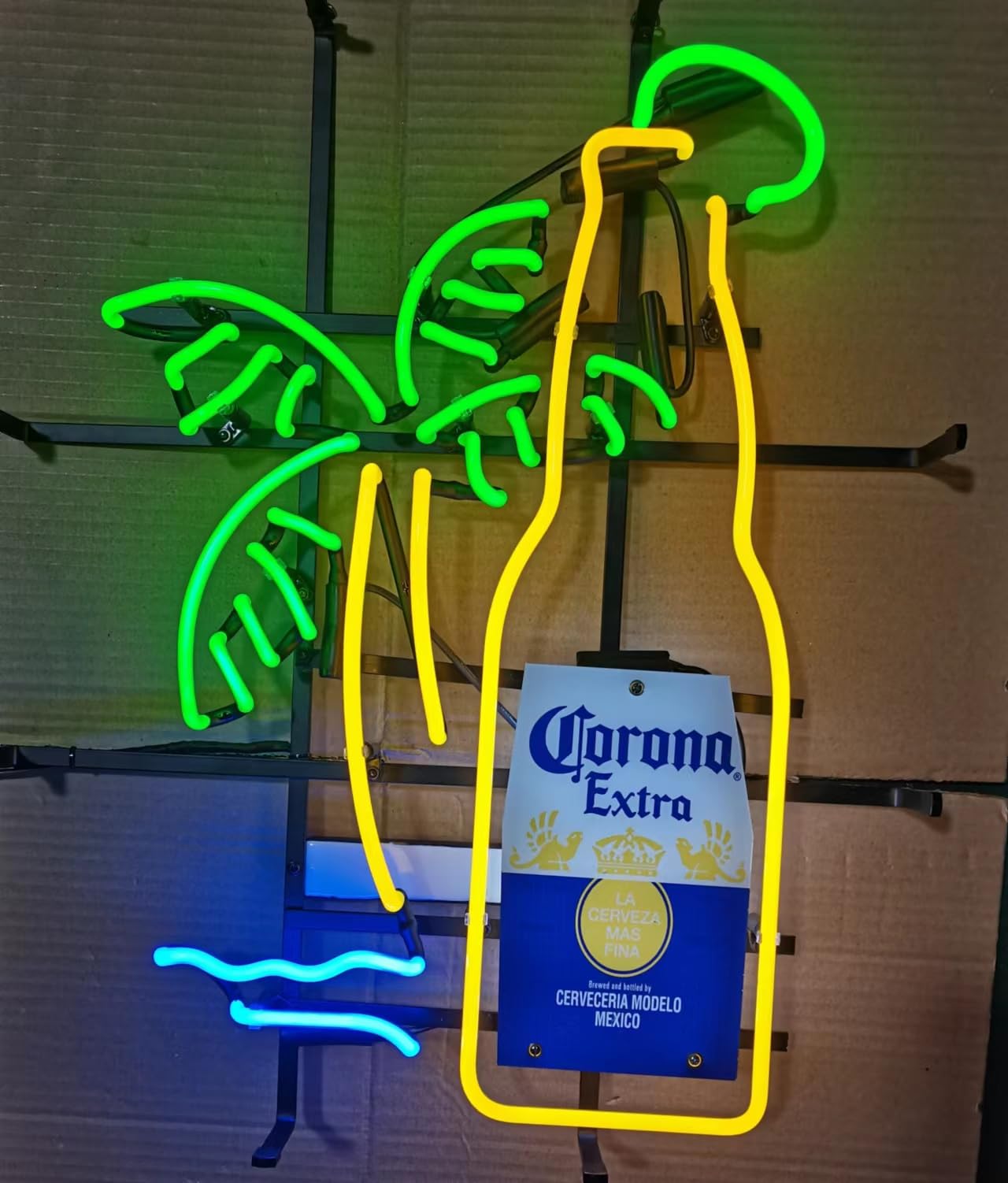 専用　コロナ　ネオン管 Neon Signs for Wall Decor Urby Corona Extra Bottle Palm Tree