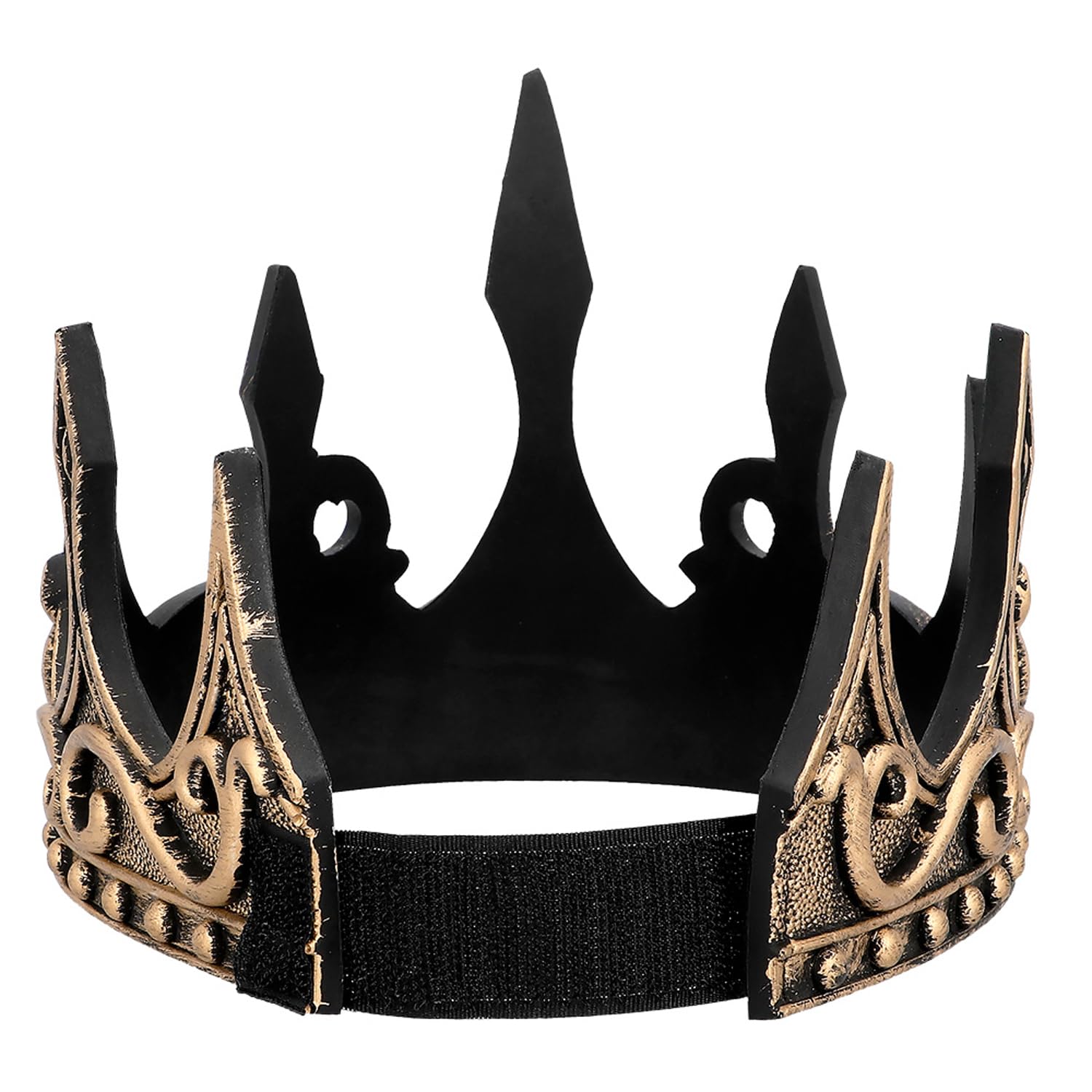 JORCEDI Corona medievale vintage da re regina per costume da ballo di fine anno, accessori per Halloween