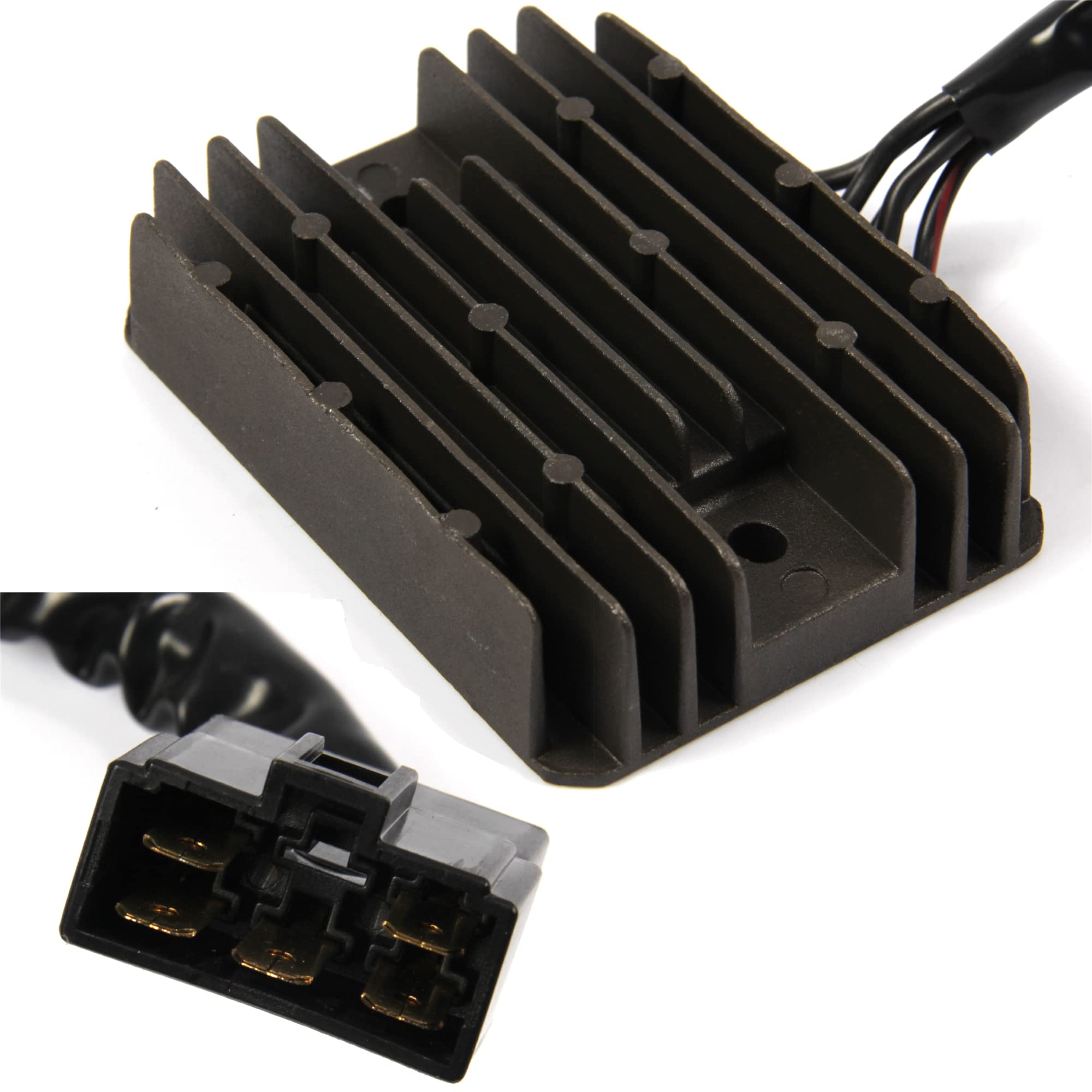 Frianchly Voltage Regulator Rectifier Fit For Suzuki GSXR600 750 2006-2013 GSXR 1300 2008-2012 VL800 (Boulevard C50) 2006-2011 Motorcycle Regulator Rectifier, Black - View #7