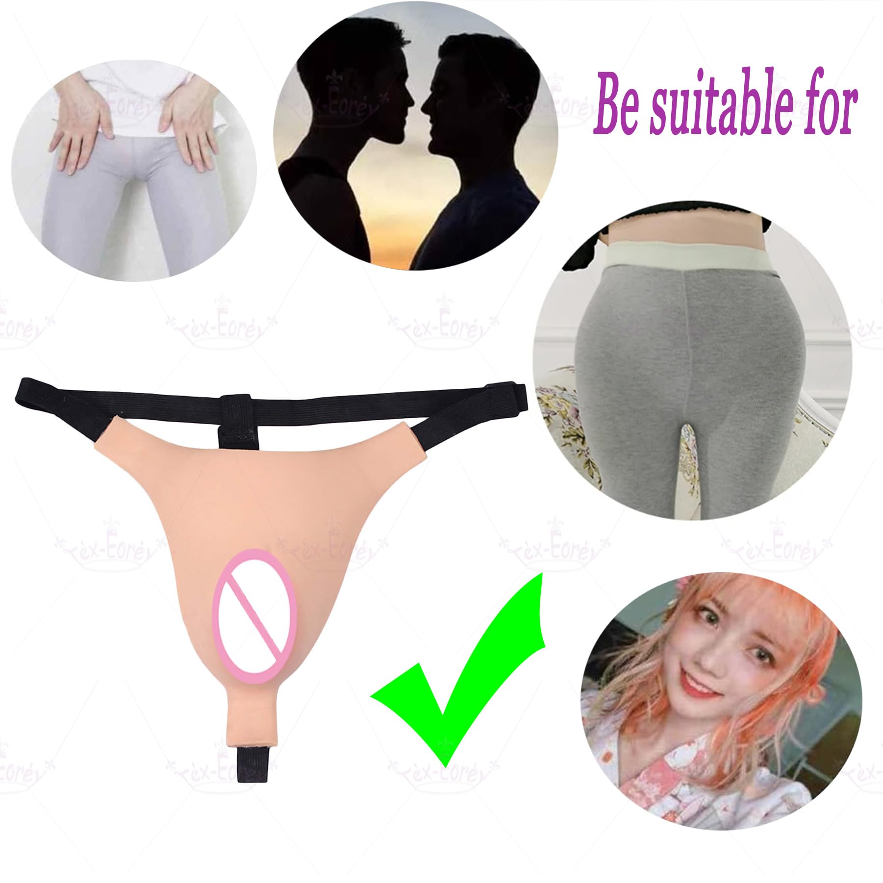 Pantalon en Silicone Triangle String Cacher Gaff Camel Toes sous-Vêtements pour Ladyboy Transgenre