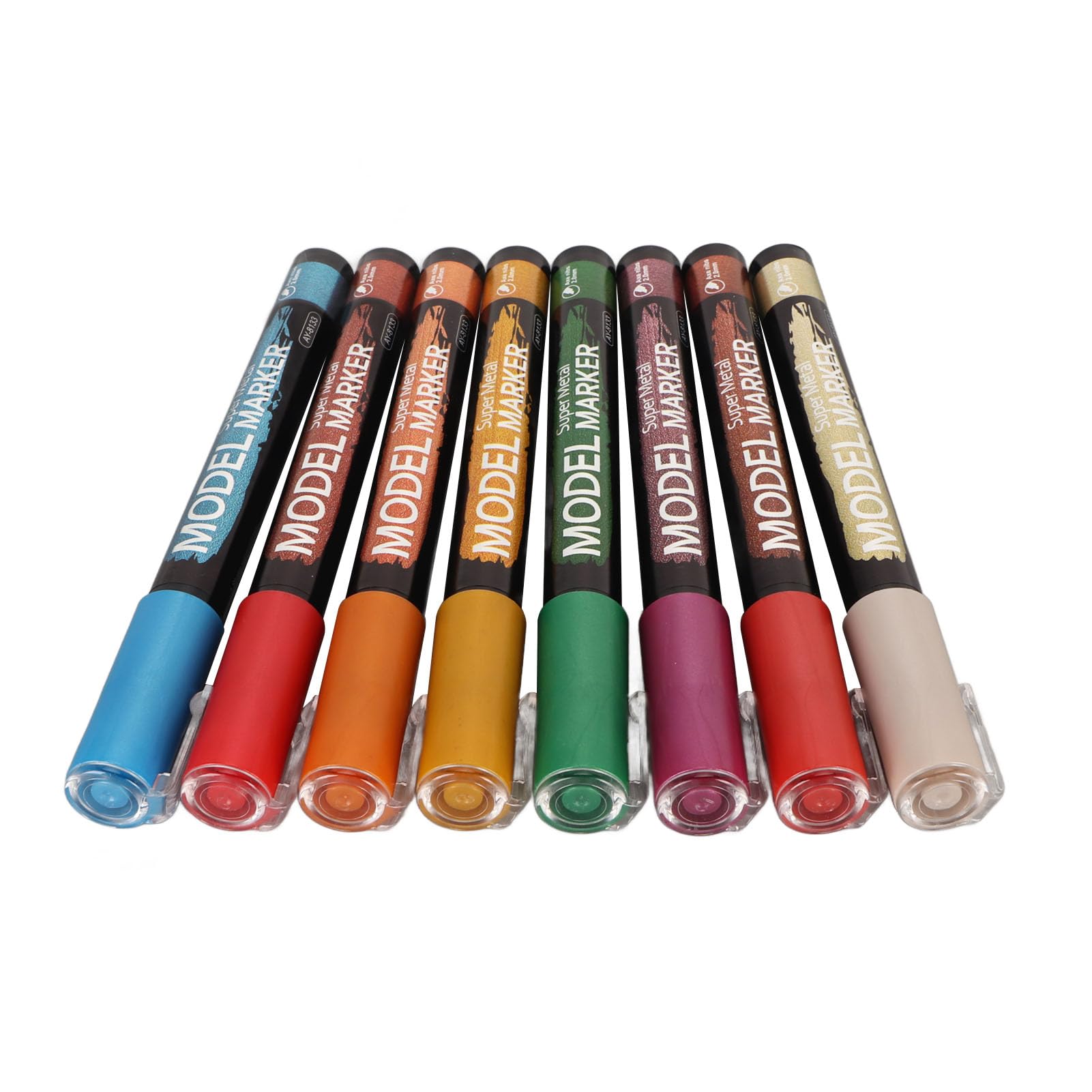 Set di 8 pennarelli metallici, pennarelli per pittura metallizzata, pennarelli per pittura metallizzata multiuso impermeabili Colorfast con punta fine per la riparazione di