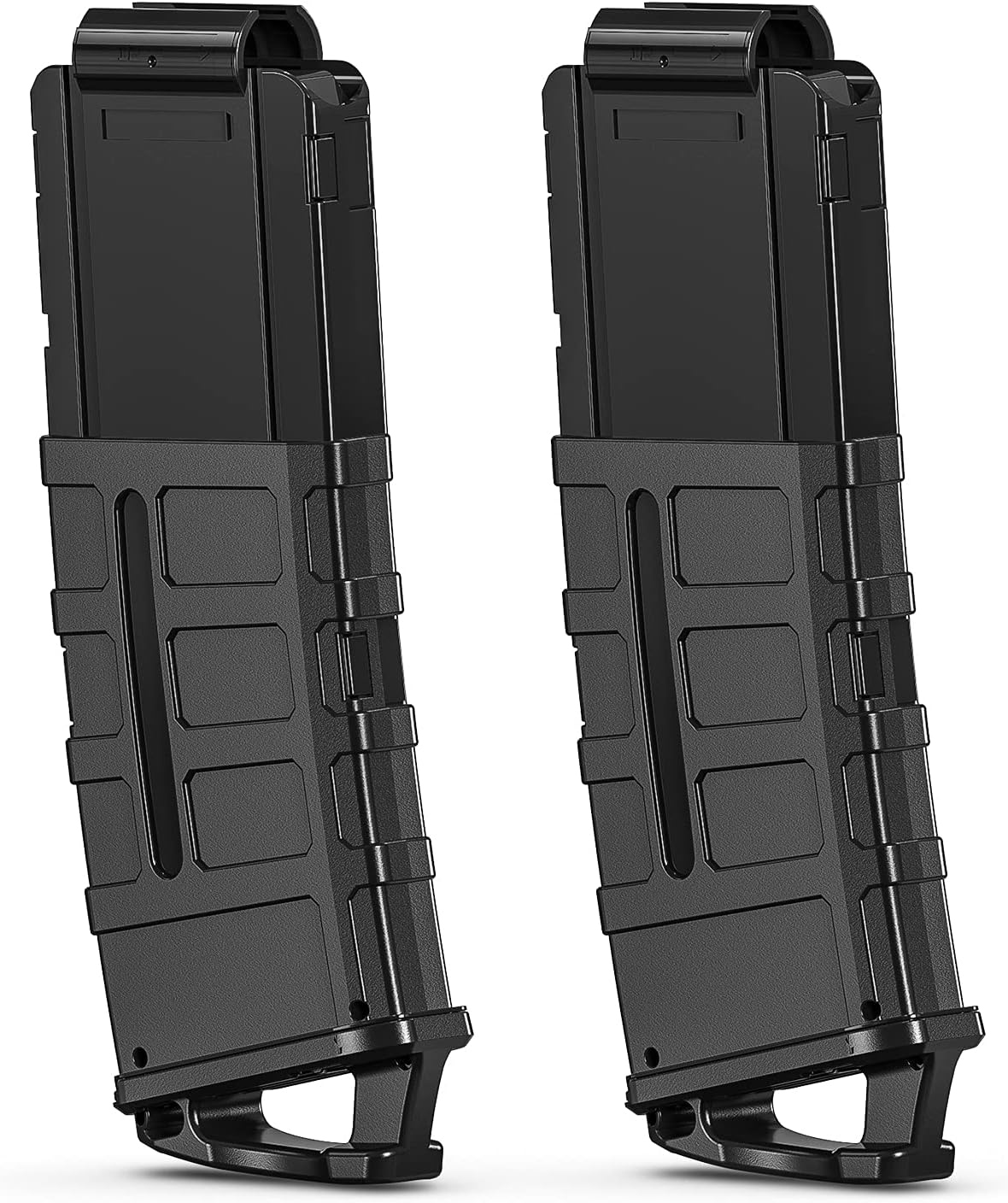 SnowCinda 12-Darts Banana Magazines Clips for Nerf Toy Dart Gun, 2 Pack Quick Reload Bullet Clip Compatible with Most Toy Guns (Black)