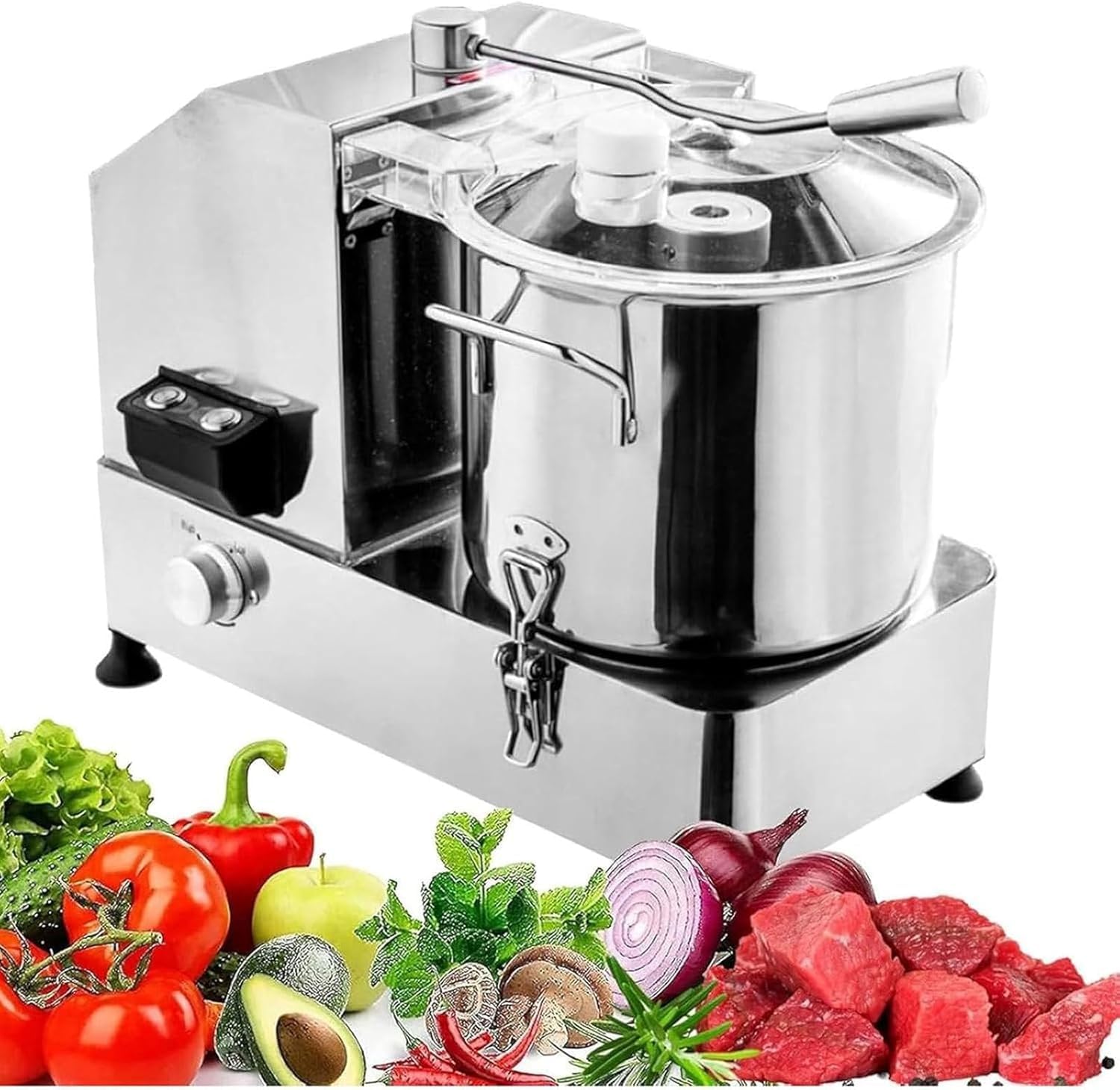 Robot culinaire électrique 9 L - Hachoir à légumes et à Viande Polyvalent pour Une préparation Facile des légumes, Fruits et viandes | Idéal pour la Cuisine Maison