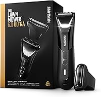 MANSCAPED Lawn Mower 5.0 Ultra SkinSafe Groin & Body Trimmer - Dual-Head, Waterproof, USB-C, Travel Case, Black