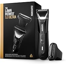 MANSCAPED&reg; The Lawn Mower&reg; 5.0 Ultra Groin &amp; Body Hair Trimmer &ndash; Dual-Head SkinSafe&reg; Trimmer &amp; Foil Blades, Waterproof Wet/Dry Groomer, USB-C Rechargeable with Travel Case, Men&rsquo;s Ball Shaver, Black