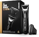 MANSCAPED® The Lawn Mower® 5.0 Ultra Groin & Body Hair Trimmer – Dual-Head SkinSafe® Trimmer & Foil Blades, Waterproof Wet/Dry Groomer, USB-C Rechargeable with Travel Case, Men’s Ball Shaver, Black