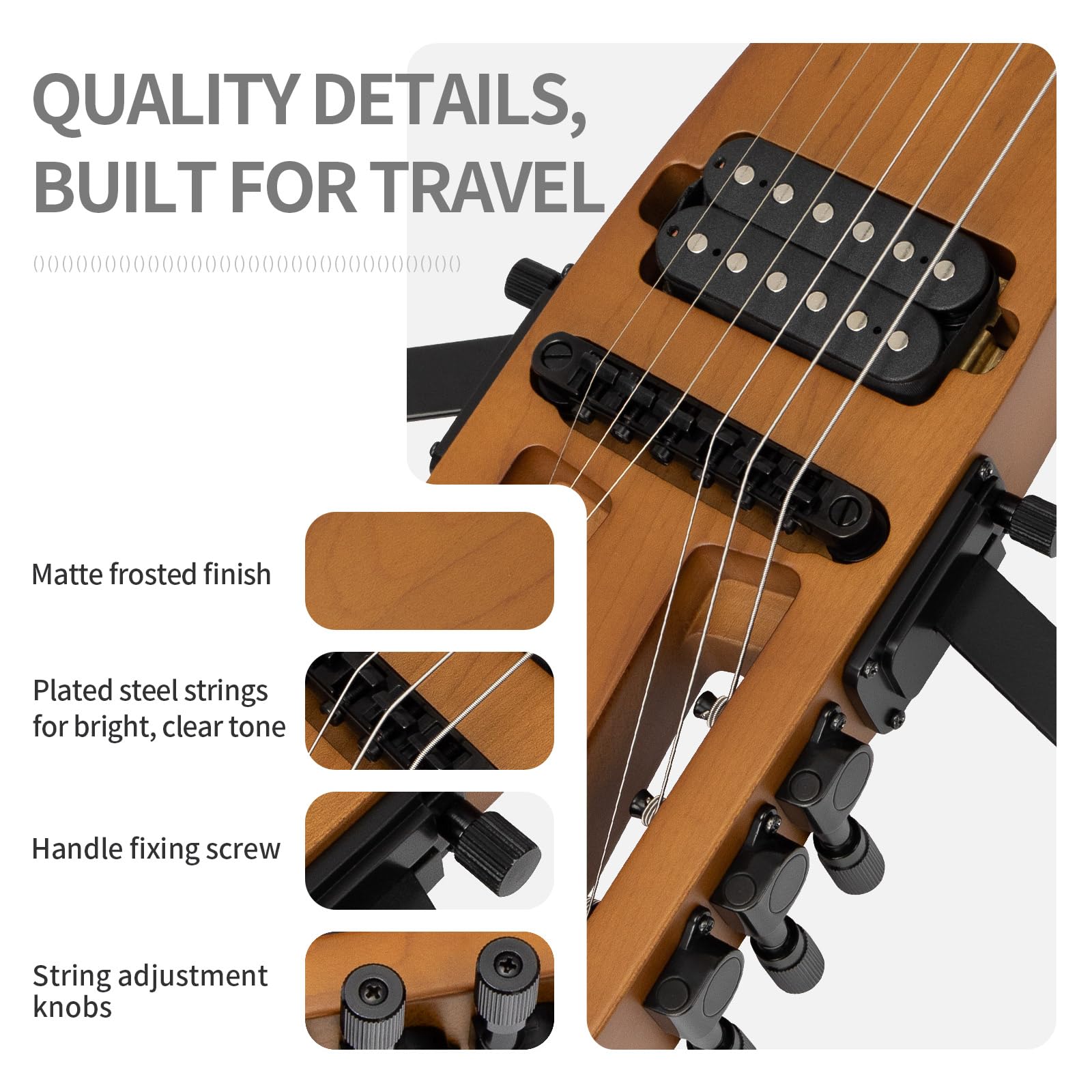 Amazon.com: Anygig Travel Electric Guitar Headless – Portable