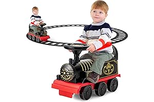 Kiddie Electric Ride-On Train with Tracks