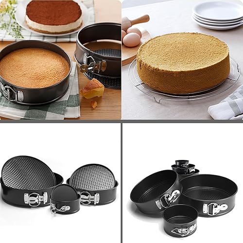 Miniatura 7 de Verdental Juego de moldes antiadherentes de base extraíble con decoración de pastel de feliz cumpleaños, suministros para hornear (479 pulgadas)