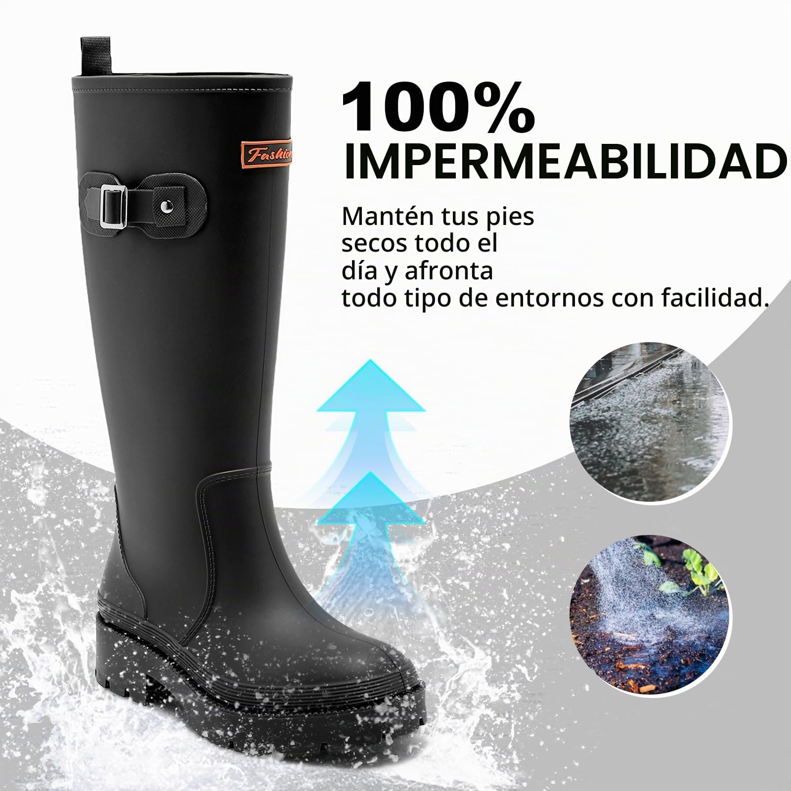 Botas De Agua Mujer, Comodos Altas Botines Jardín Botas Seguridad Aire Libre, Comodos Original Zapatos