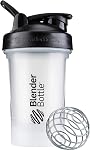 BlenderBottle Classique V2 Bouteille Shaker parfaite pour les shakes protéiques et préentraînement, 20-Ounce, noir