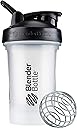 BlenderBottle Classic V2 Shaker Bottle Perfect for Protein Shakes and Pre Workout, 20-Ounce, Clear/Black