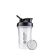 BlenderBottle Classic V2 Shaker Bottle Perfect for Protein Shakes and Pre Workout, 20-Ounce, Clear/Black