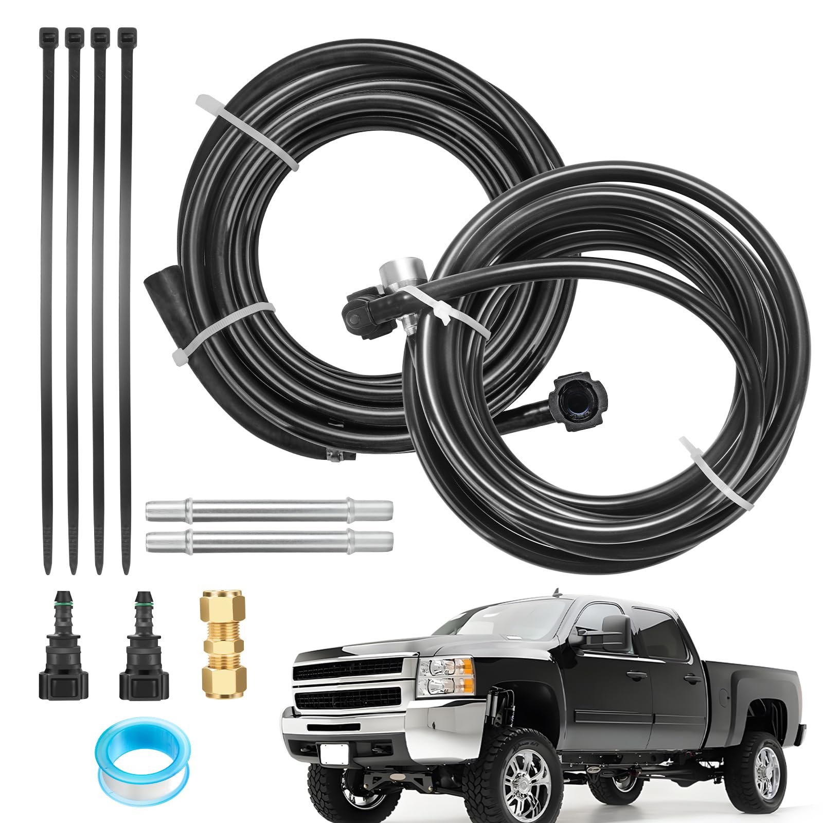 FL-FG0340 or NFR0003 nylon fuel line kit installation on Chevrolet Silverado 4.3L to 8.1L