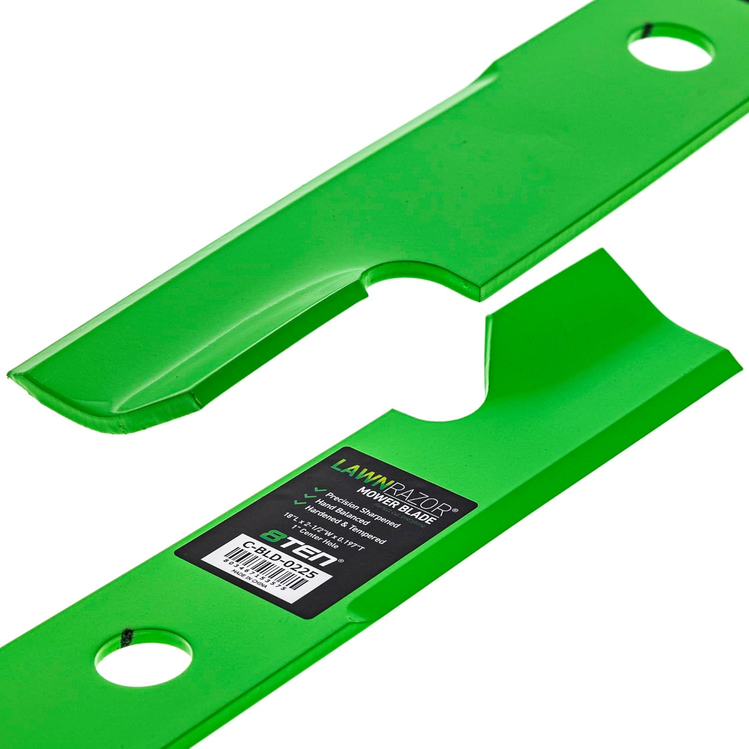 8TEN LawnRAZOR Blade Set for Exmark Toro Lazer Z Turf Tracer Pioneer 52" 103-6402-S 109-6873 (Notched High Lift) 3 Pack
