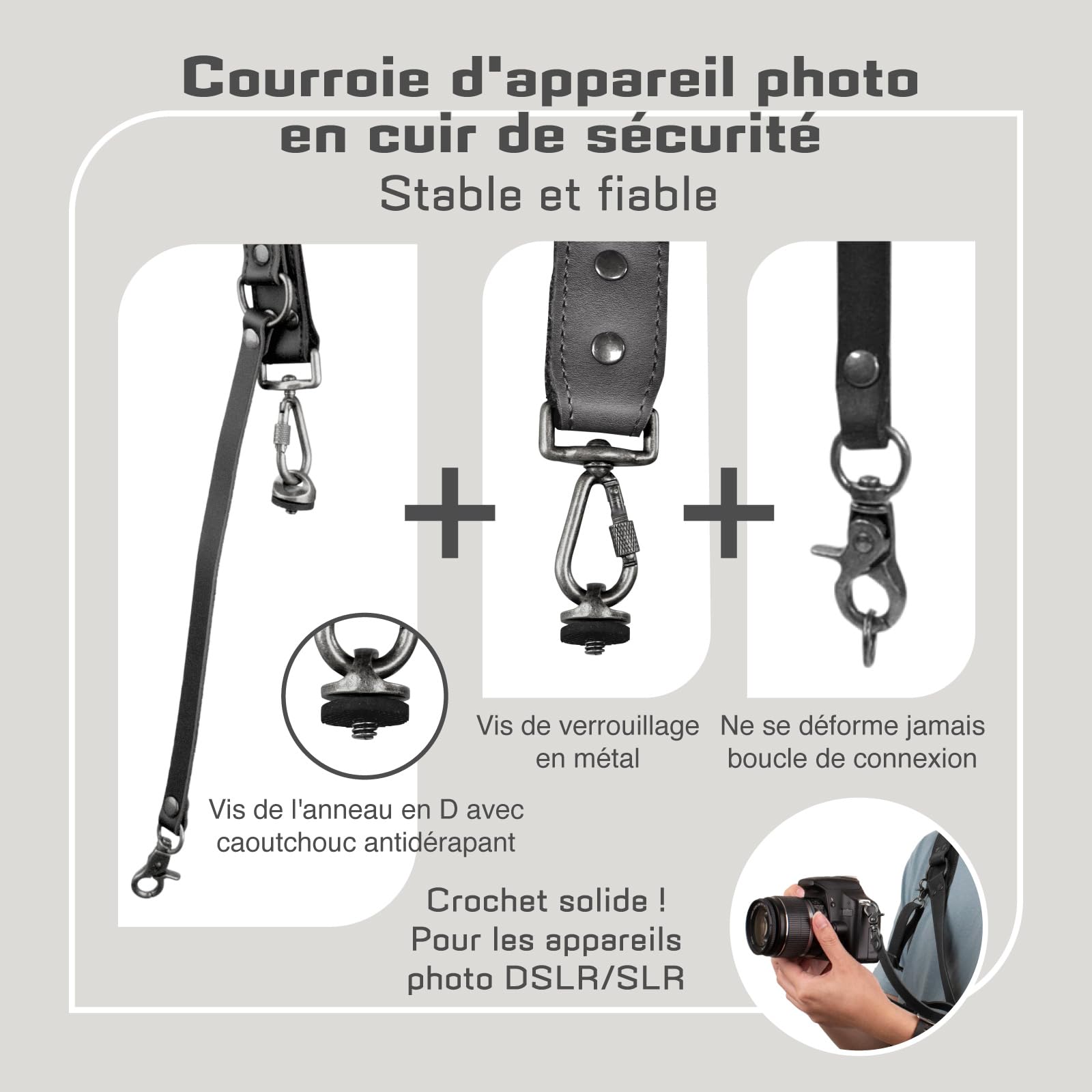 Sangle Appareil Photo pour 1 Appareil,Harnais Appareil Photo