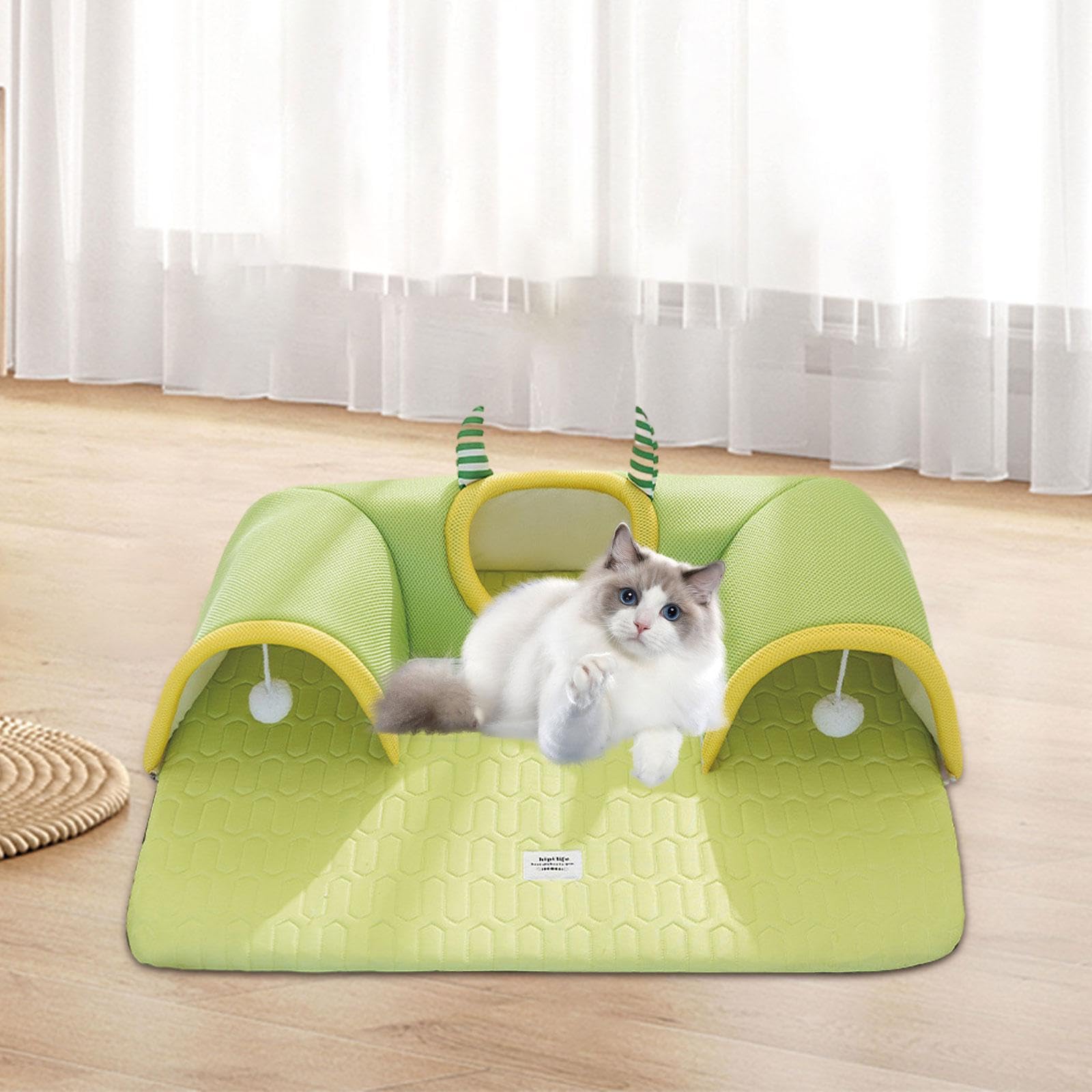 Tunnel Interactif pour Chat, Lit Bébé, Tunnel de Jeu pour Chatons, Hamsters et Autres Petits Animaux, L