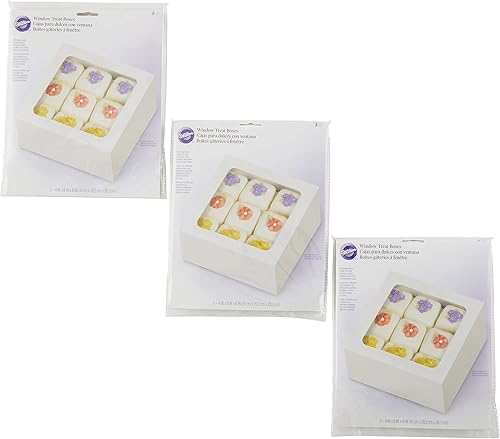 Miniatura 7 de Wilton Cajas blancas para dulces con ventanas, soportes perfectos para regalar y transportar mini pasteles o galletas caseras, 9 piezas