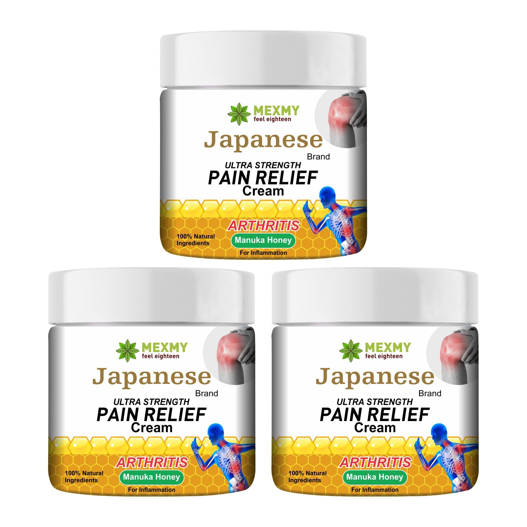 Arthritis Relief Bee Venom Pain Relief Cream For Strong Ayurvedic Joint Pain Relief Oil, Knee Pain, Neck Pain, Back Pain, Shoulder Pain ((Pack of 3) (300 Gm))-image-11