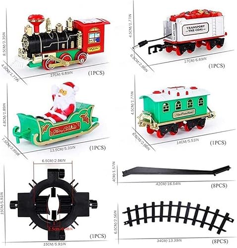 Miniatura 5 de Juego de tren de Navidad con tren y pista, árbol de Navidad eléctrico con sonidos y luz, juguetes interactivos eduaccionales para niños, regalos de