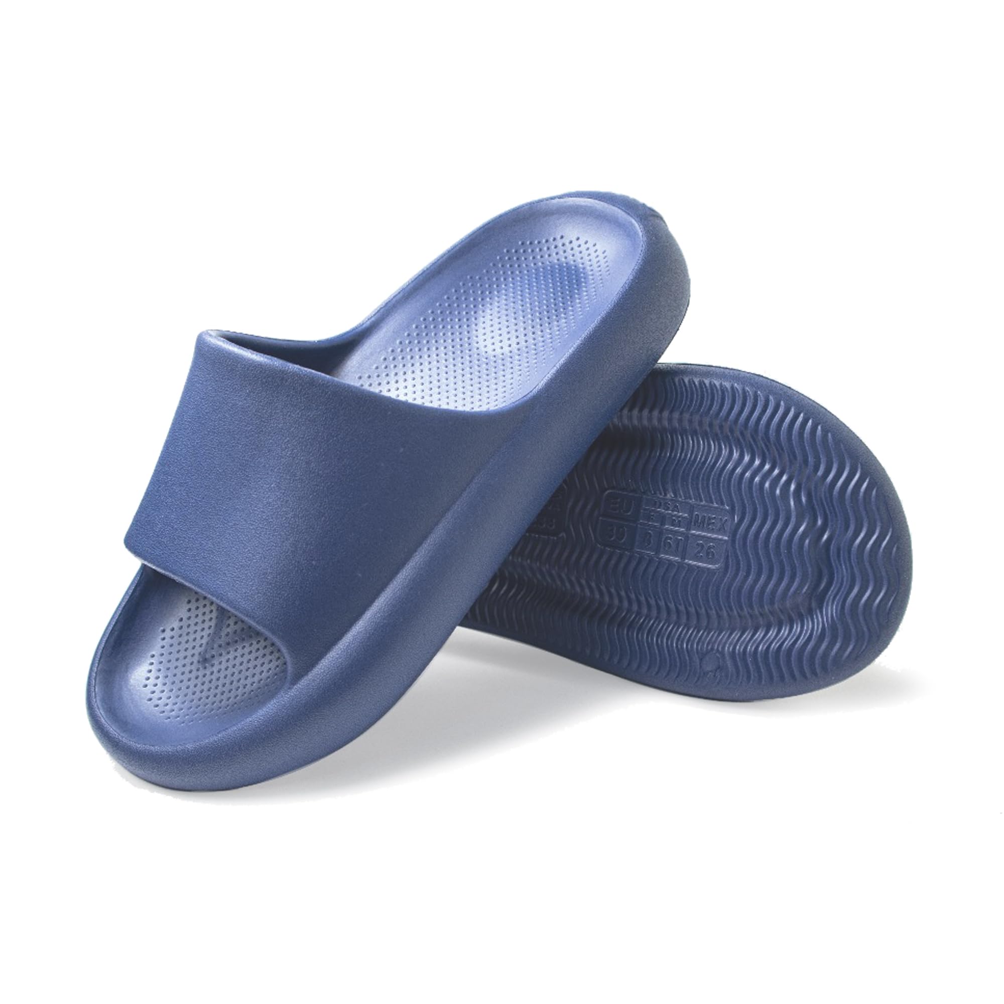 Men s Pillow Slippers - Ultra-Soft Shower Shoes Anti-Slip Bathroom Sandals Quick-Drying Easy to Clean Slides for Indoor