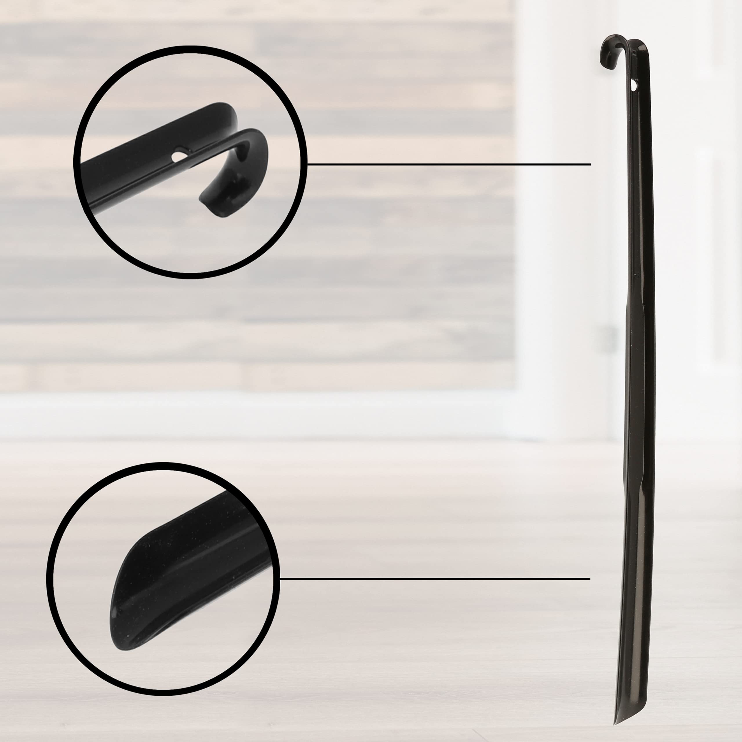 Lantelme Lot de 3 chausse-pied de 65cm | En plastique - Taille XXL | Long et stable | Aide à l'enfilage des chaussures de fabrication allemande