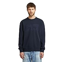 G-STAR Text Graphic R SW Felpa, Blu (Salute D27094-e209-c742)