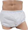 LeakMaster Adult PUL Waterproof Pants - Soft, Quiet, Breathable, Durable Plastic Pants - White, 5X-Large, 60-66 Inch Waist - 1 Pack