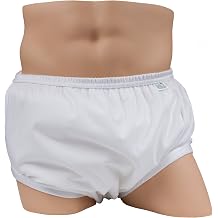 LeakMaster Adult PUL Waterproof Pants - Soft, Quiet, Breathable, Durable Adult Plastic Pants. Generous Cut/Fit for Use with Cloth Diapers - White, 2X-Large Best Fits 48-52 Inch Waist 1 Pack