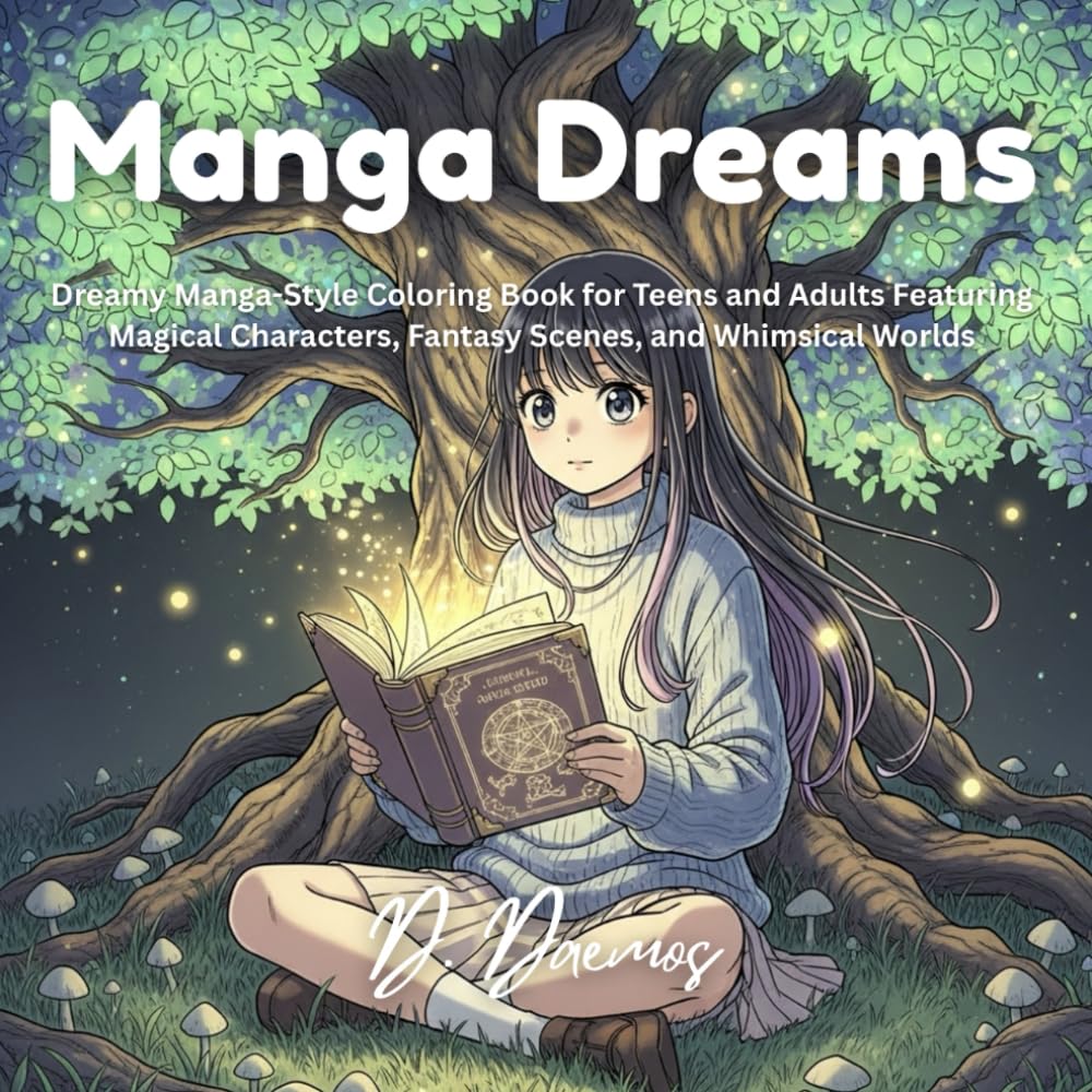 Manga Dreams: Dreamy Manga-Style Coloring Book for Teens and Adults Featuring Magical Characters, Fantasy Scenes, and Whimsical Worlds