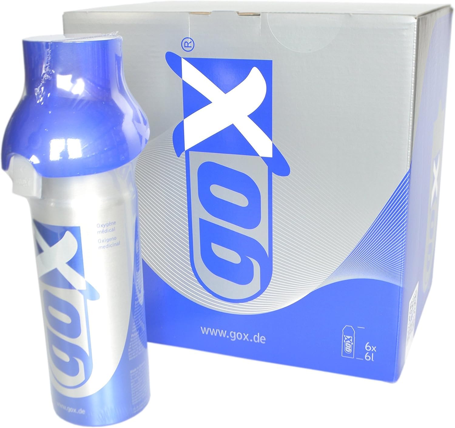 Pack de 6 Canettes d'Oxygène Pur goX 6L pour Mieux Respirer