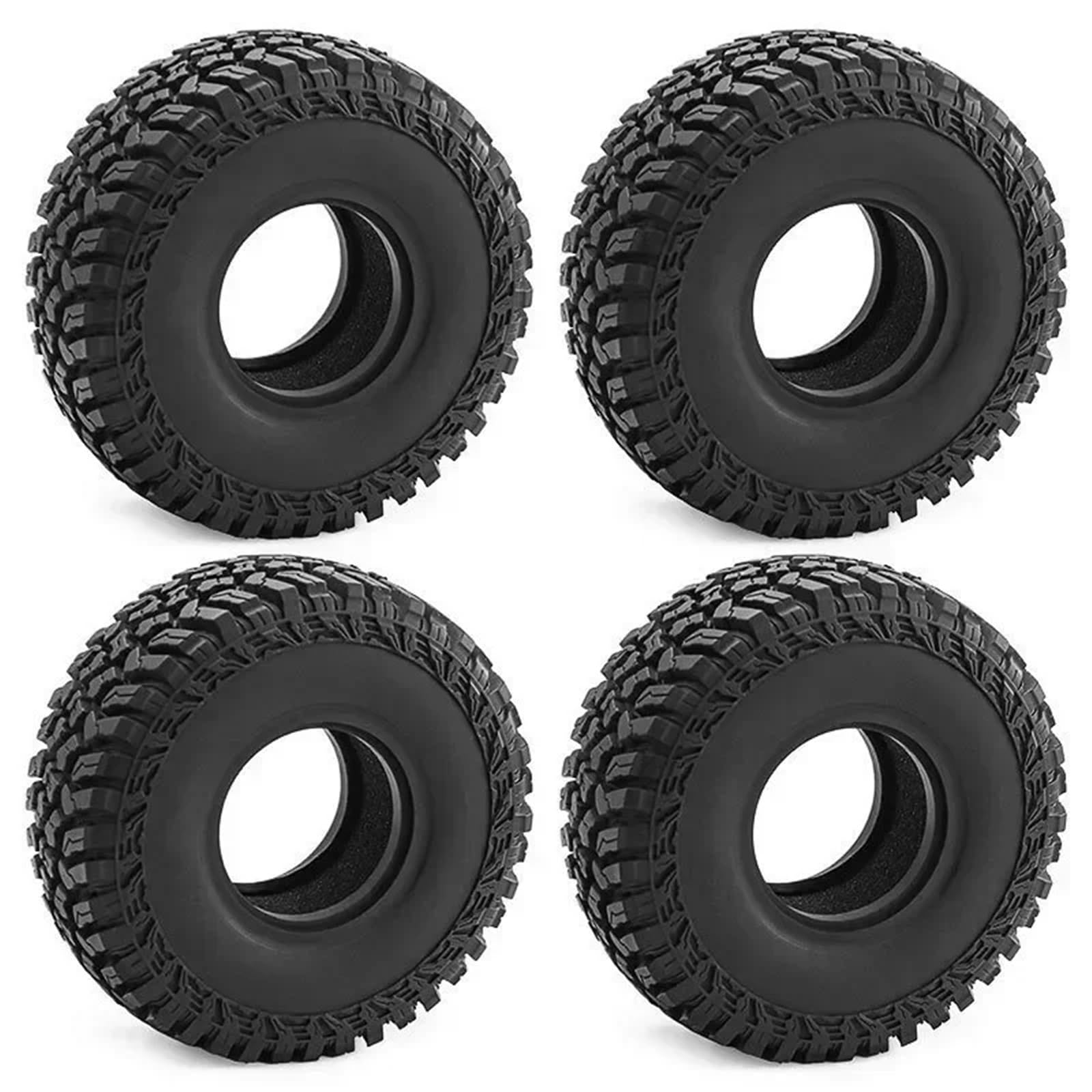 para Axial para SCX10 II III para Capra para TRX4 D90 para Redcat para MST 1/10 4 Uds 118mm 1,9 "Rueda Neumático Goma Suave Reemplazo Coche Trepador Control Remoto RC Rueda Neumáticos