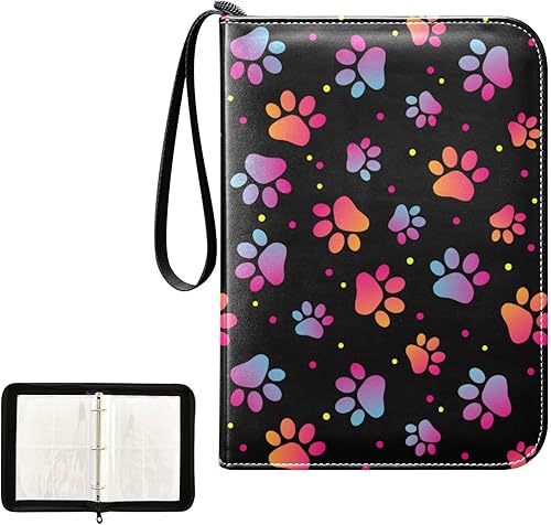 Miniatura 2 de Carpeta colorida para tarjetas coleccionables de 4 bolsillos con 50 fundas extraíbles, carpeta de álbumes de tarjetas de 3 anillos con capacidad