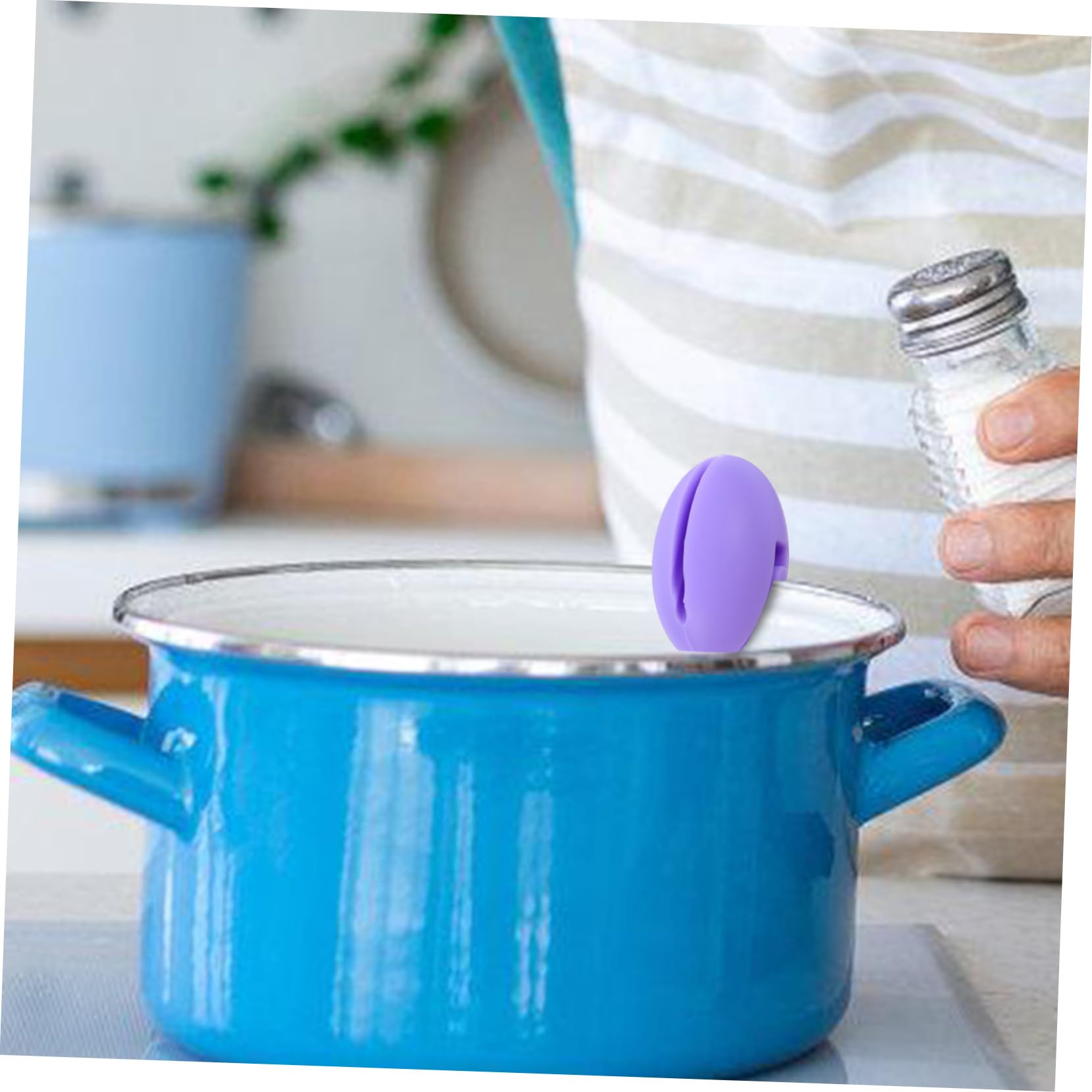 ABOOFAN 5 Pièces Support De Thermomètre Clips Clip De Pot De Thermomètre De De Friture Porte- Friteuse Pinces Pour Pots Gel De Silice Violet,mauve