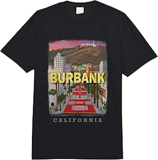 Burbank California CA Hollywood Glamour SD891 Comfort Colors Adult Heavyweight T-Shirt