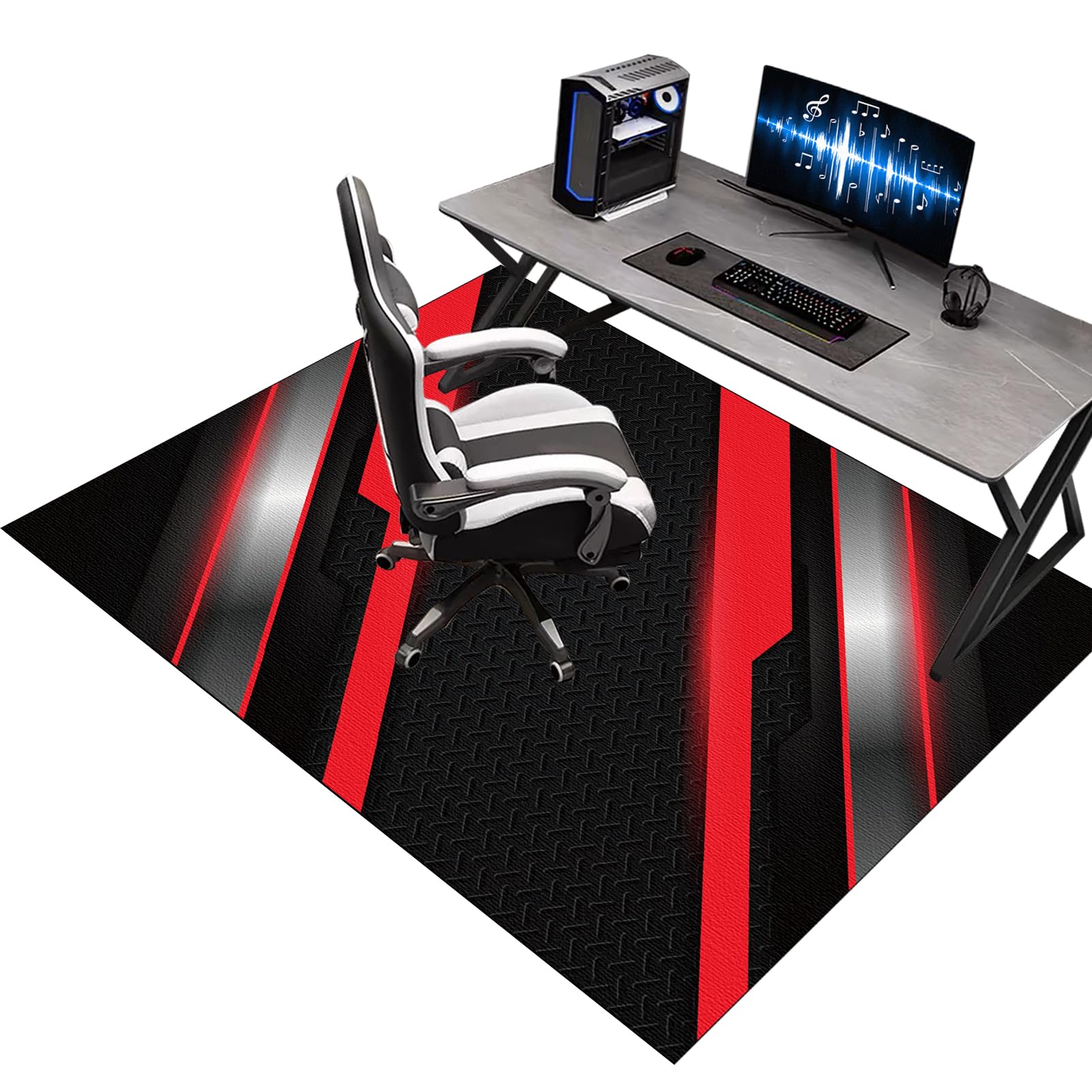 Heavy Duty Office Gaming Chair Mats for Carpeted and Hardwood Floor, Office Chair Mat for Carpet, Floor Protectors for Rolling Chairs, Desk Chair Mat for Carpeted Floors, Protector Rug 120 x 160 cm โ image 1
