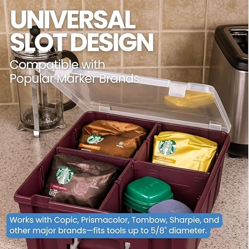 Miniatura 5 de ArtBin AB Designs Super Satchel Doble Profundidad con Divisores Removibles, Contenedor de Organización de Almacenamiento para el Hogar Apilable,