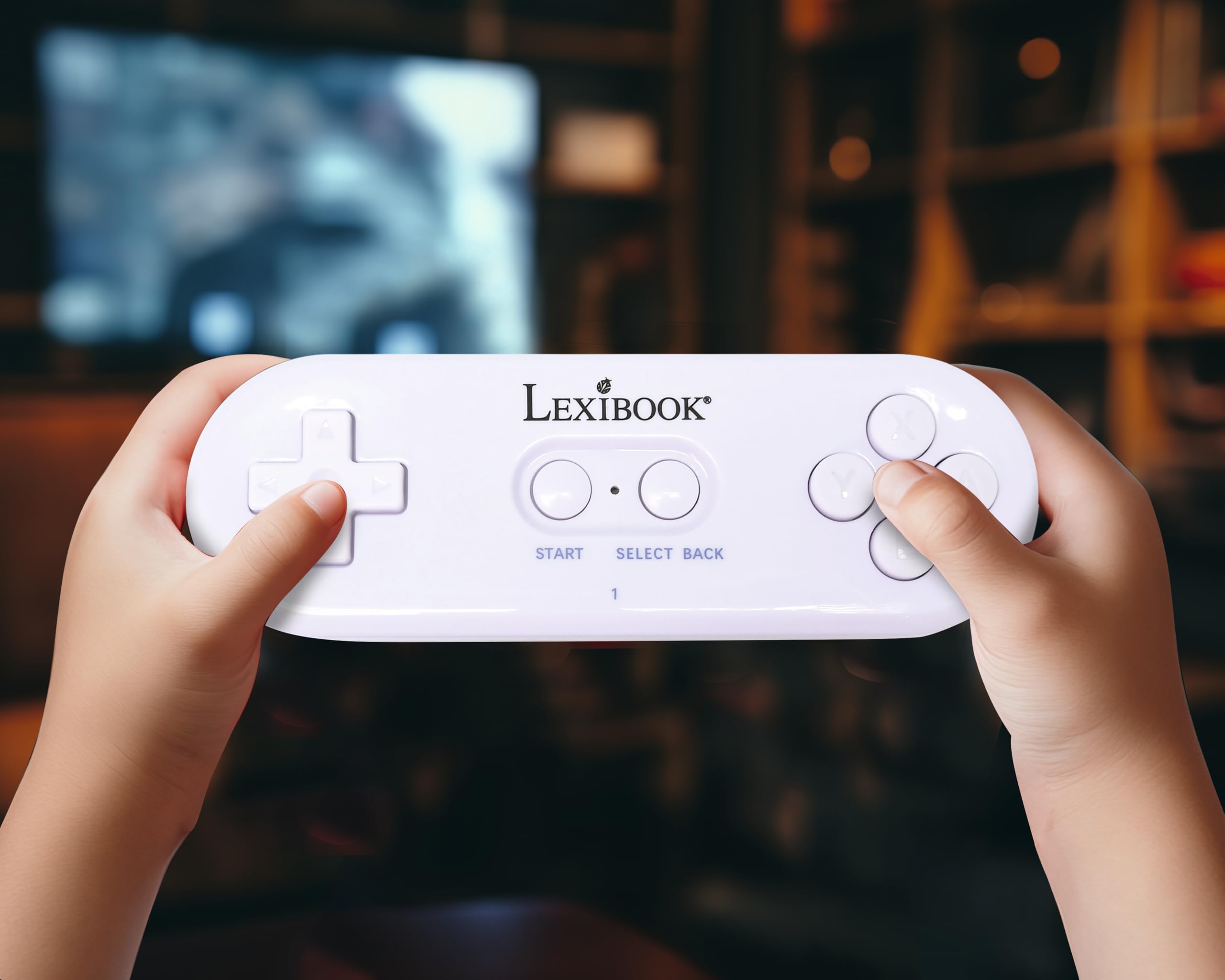 Lexibook, Console di gioco TV con 2 controller wireless, 250 giochi, Grafica a 32 bit, Connettore TV, JG7440