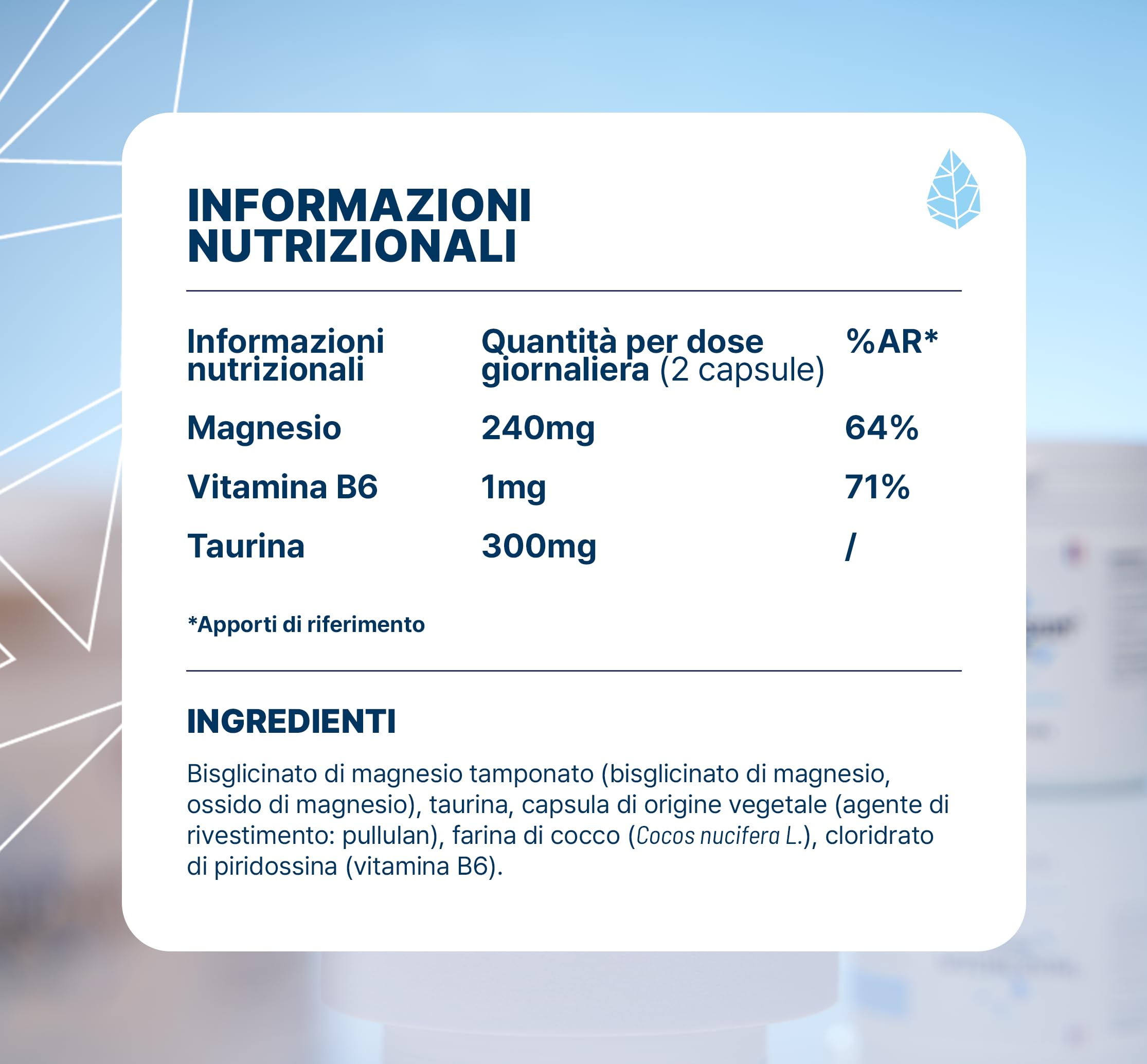 Magnesio bisglicinato + Taurina & Vitamina B6 | Integratori ad alto assorbimento | Contro la fatica, per la concentrazione | Vegan | 180 capsule | Trattamento di un 3 mesi | Made in France | Nutripure