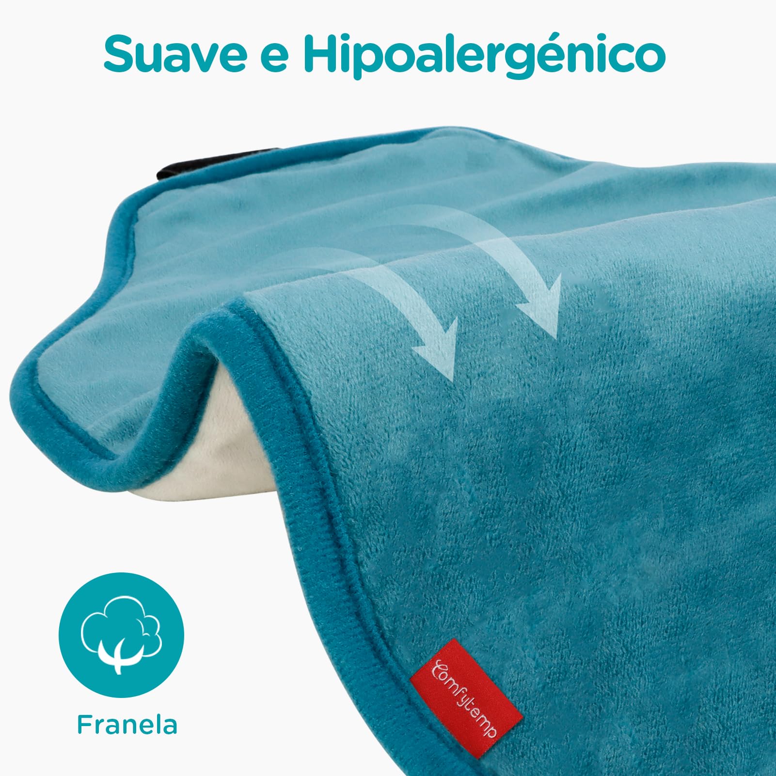 Comfytemp Grande Manta Electrica Lumbar, 9 Niveles de Temperatura, 11 Temporizadores, 39x61 cm Almohadilla Electrica para Espalda y Abdomen, Lavable, san Valentin Regalo (Tamaño Máximo : 120 cm)