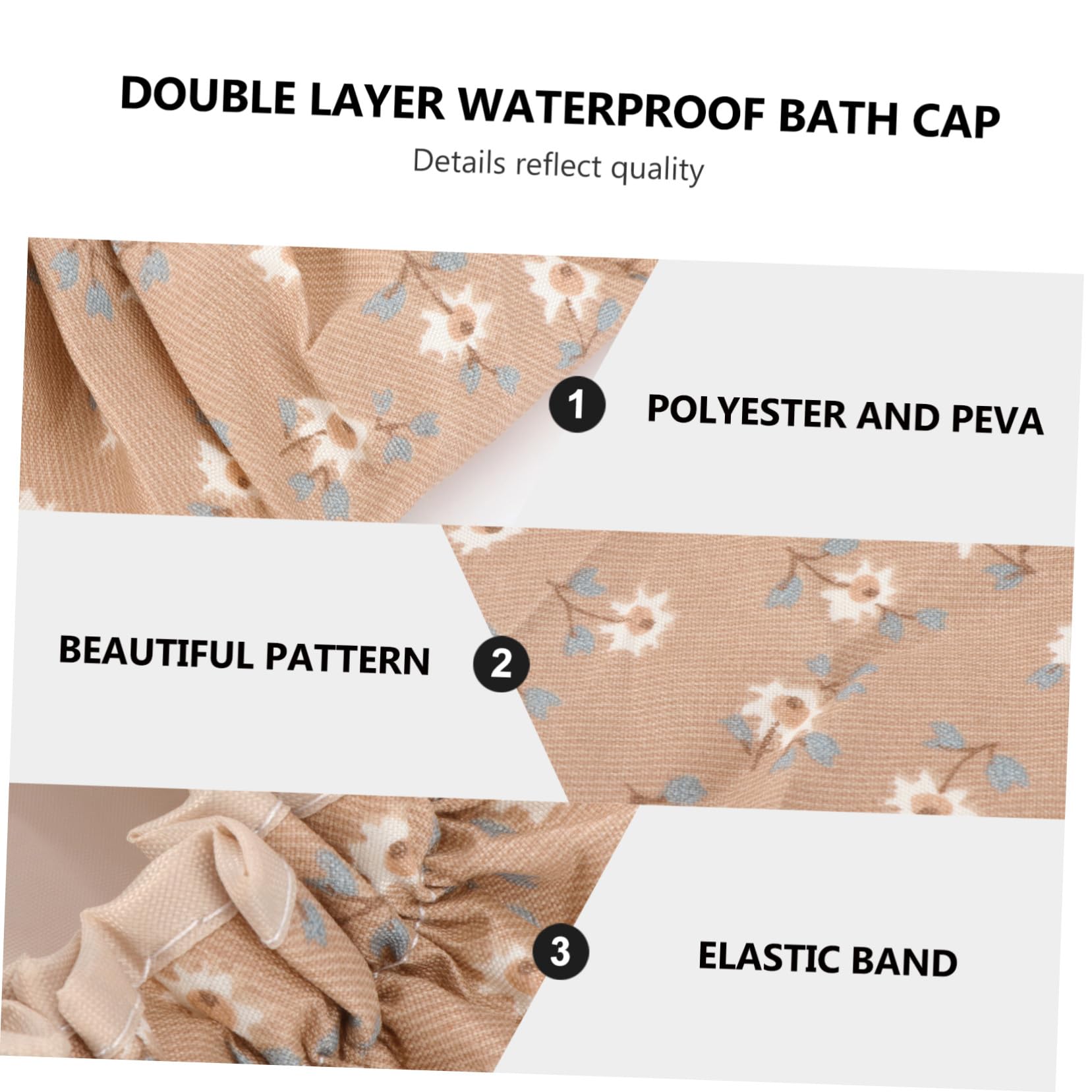 FOMIYES 9stücke Doppellagige Duschhaube Elastische Badekappen Für Haarpflege Für Dusche Und Spa Schützt Die Haare Beim Make-up Und Reinigen