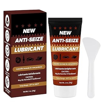 Copper Anti-Seize Brake Caliper Grease & Thread Lubricant - High Temp Copper Antiseize Compound Prevents Noise, Seizes - Use for Brake Pins, Bolts, Spark Plugs, Automotive Application - 1oz Tube 1Pack