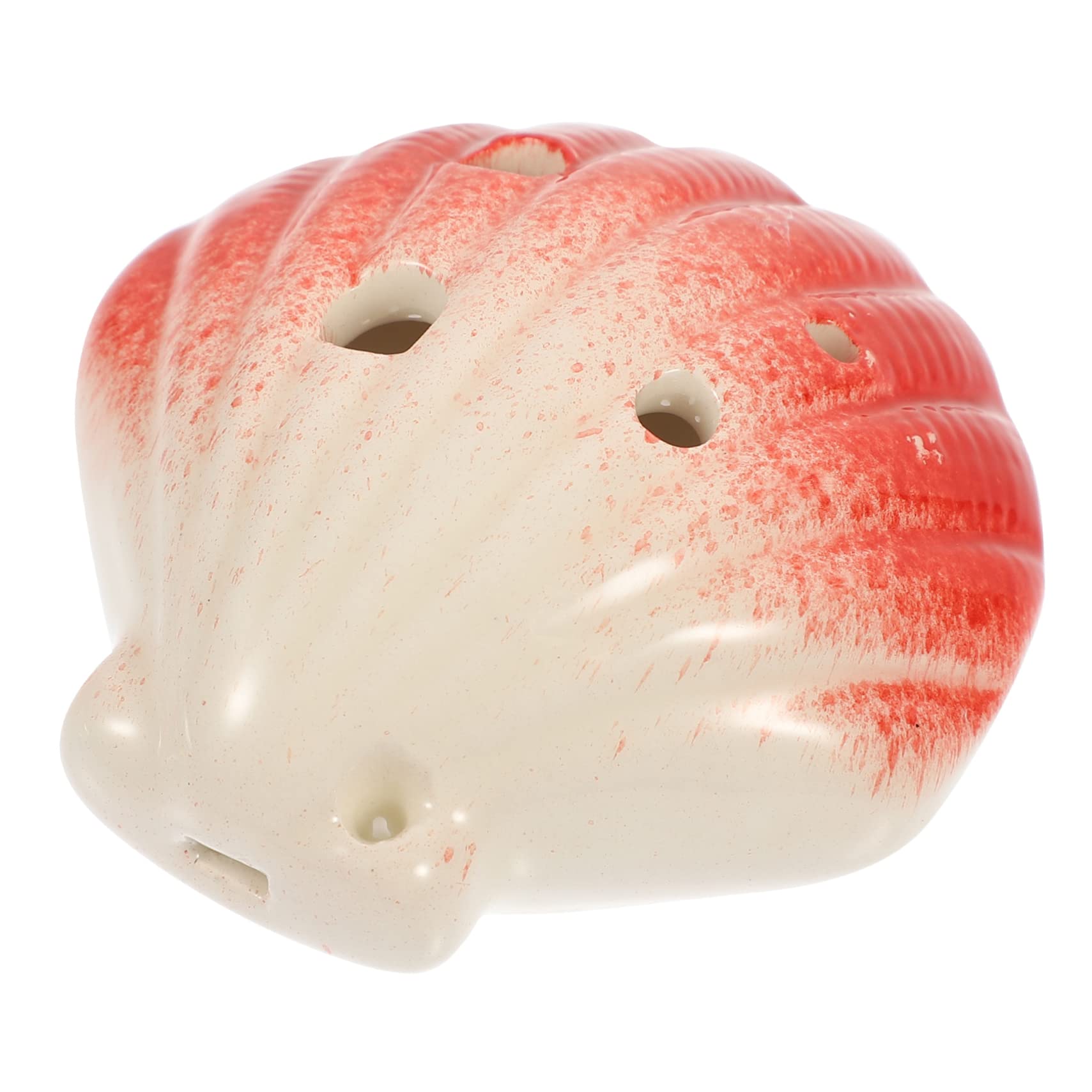 Sosoport 6Holes Ceramic Ocarina Beginner Wind Instrument Cute Shell Shape for Easy Playing and Storage for Music Practice and Unique Classical Ocarina for Adults