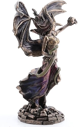 Miniatura 5 de Veronese Design 9 7/8 pulgadas Lilith la reina de Sheba Escultura de resina Acabado Bronce